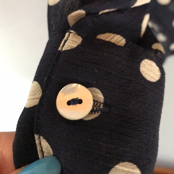 About a Girl Sheer Button Up Blouse size medium - Picture 3 of 8